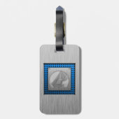 Gebürstetes Metall-Blick Segeln Gepäckanhänger (Rückseite vertikal)