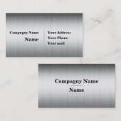 Gebürstetes Metall Visitenkarte (Vorne/Hinten)