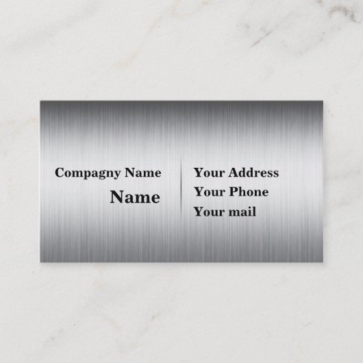 Gebürstetes Metall Visitenkarte (Vorderseite)