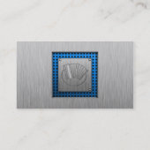 Gebürstetes Metallblick Akkordeon Visitenkarte (Rückseite)