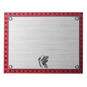 Gebürstetes Metallblick Schmutz-Fahrrad Notizblock