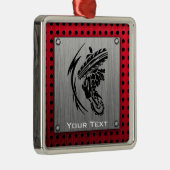 Gebürstetes Metallblick Schmutz-Fahrrad Silbernes Ornament (Rechts)