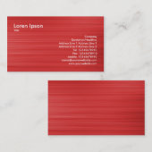 Gebürstetes Rot Visitenkarte (Vorne/Hinten)