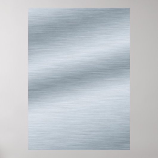 Gebürstetes Silber-Look Hintergrundkunstwerk Poster (Vorne)