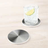 Gebürstetes silbernes Metall Getränkeuntersetzer (Seite)