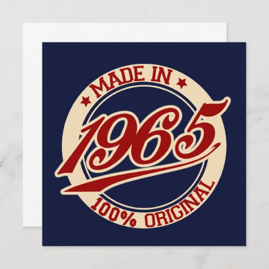 Geburt 1965 Einladung (Vorne/Hinten)