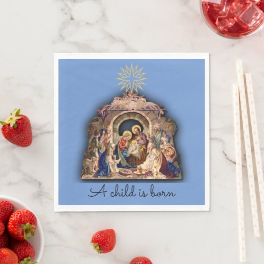 Geburt Adoration des Babys Jesus Weihnachten Napki Serviette (Beispiel)