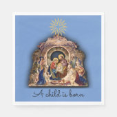 Geburt Adoration des Babys Jesus Weihnachten Napki Serviette (Vorderseite)