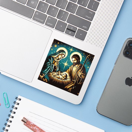 Geburt Aufkleber (Laptop mit iPhone)