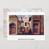 Geburt, Bildung von Fra Angelico Postkarte (Vorne/Hinten)