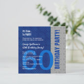 Geburt Blau- und Silbermuster Gerecycelt Einladung (Stehend Vorderseite)