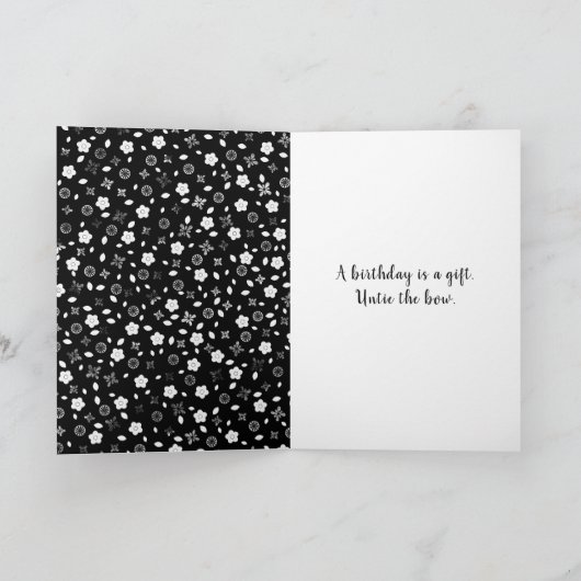 Geburt Bow auf Blumendruck Karte (Innenseite)