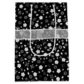 Geburt Bow auf Blumendruck Mittlere Geschenktüte (Rückseite)