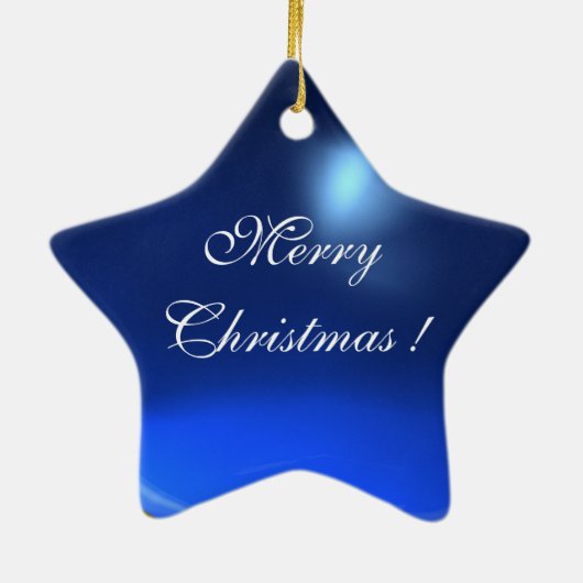 GEBURT CHRISTI, BLAUER STERN UND KERAMIKORNAMENT (Hinten)