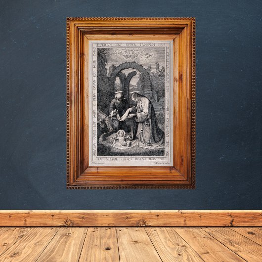 Geburt Christi Christliche Weihnachtskrippe Szene Poster