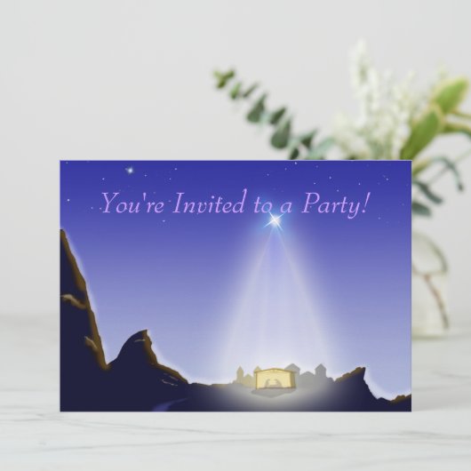 Geburt Christi Einladung (Stehend Vorderseite)