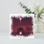 Geburt Christi Feiertagskarte (Stehend Vorderseite)