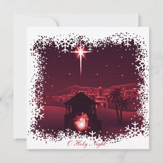 Geburt Christi Feiertagskarte (Vorderseite)