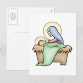 Geburt Christi Feiertagspostkarte (Vorne/Hinten)