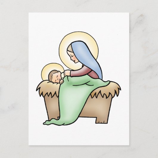 Geburt Christi Feiertagspostkarte (Vorderseite)