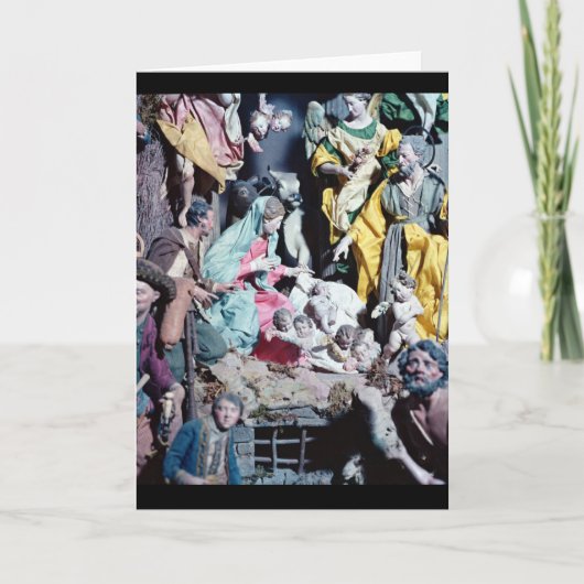 Geburt Christi, gemacht in Neapel Feiertagskarte (Vorderseite)