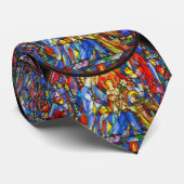 Geburt Christi gemalte Buntglas-Art Krawatte (Gerollt)