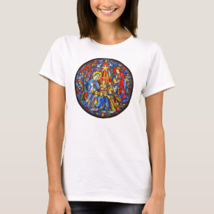 Geburt Christi gemalte Buntglas-Art T-Shirt
