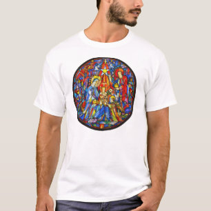 Geburt Christi gemalte Buntglas-Art T-Shirt