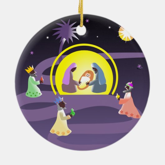 Geburt Christi Keramikornament (Hinten)