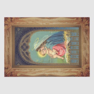 Geburt Christi Mary, die das Baby Jesus hält Seidenpapier