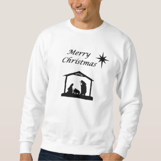 Geburt Christi mit Stern-Weihnachten Sweatshirt
