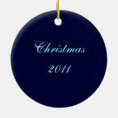 Geburt Christi mit Weihnachten + Datum Keramikornament (Hinten)