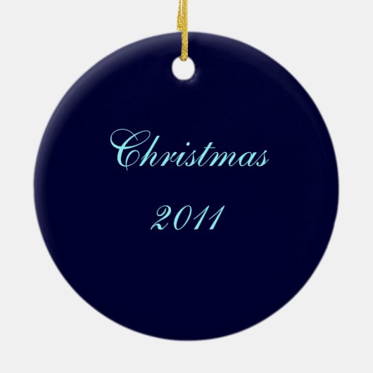 Geburt Christi mit Weihnachten + Datum Keramikornament (Hinten)