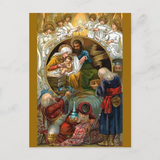 Geburt Christi Postkarte (Vorderseite)