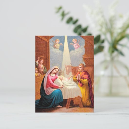 Geburt Christi Postkarte (Stehend Vorderseite)