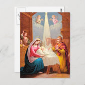 Geburt Christi Postkarte (Vorne/Hinten)