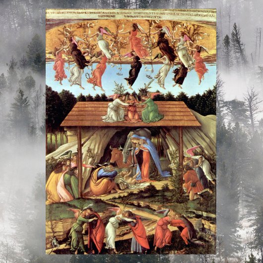 Geburt Christi von Botticelli, Weihnachtskrippe Poster