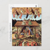 Geburt Christi von Botticelli, Weihnachtskrippe Postkarte (Vorne/Hinten)