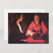 Geburt Christi von Georges de La Tour Postkarte (Vorne/Hinten)