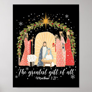 Geburt Christi Weihnachten Baby Jesus Christlich G Poster