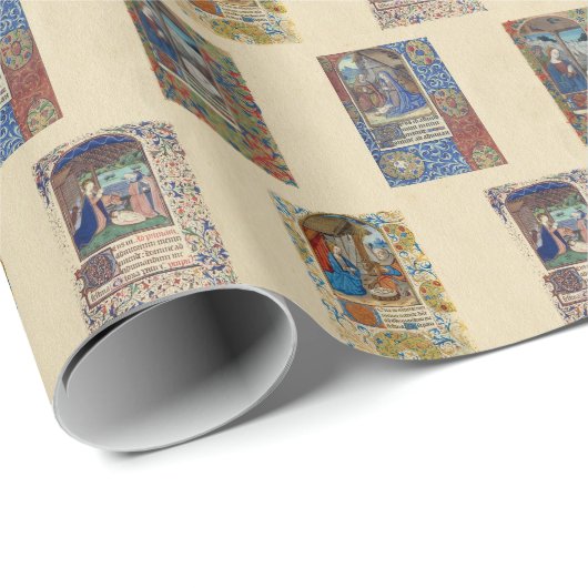 Geburt Christis-belichtetes Manuskript-Packpapier Geschenkpapier (Rolleneckpunkt)