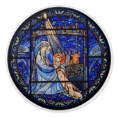 Geburt Christis-Buntglas Keramikknauf (Vorderseite)