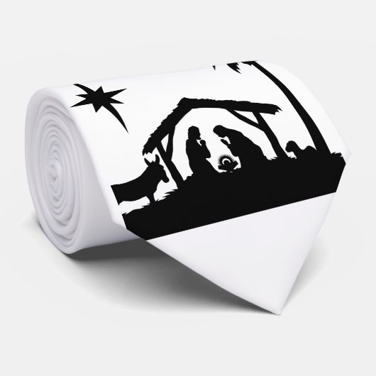 Geburt Christis-Szene Krawatte (Gerollt)