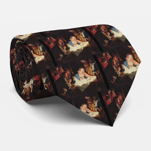 Geburt Christis-Szene Krawatte (Gerollt)