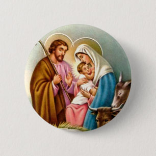 Geburt Christis-Szenen-Geschenke für Weihnachten Button