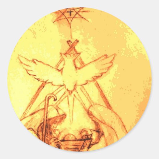 Geburt Christis-Szenen-Weihnachtsaufkleber Runder Aufkleber (Vorderseite)