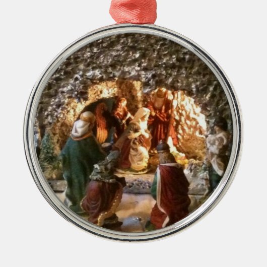 Geburt Christis-Szenen-Weihnachtsbaum Ornament Aus Metall (Vorne)