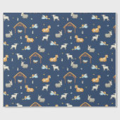 Geburt Christis-Weihnachtsgeschenk-Packpapier Geschenkpapier (Flach)