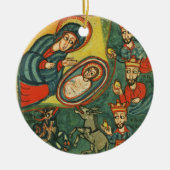 GEBURT CHRISTIS-WEIHNACHTSpergament, VEREHRUNG DER Keramikornament (Vorne)