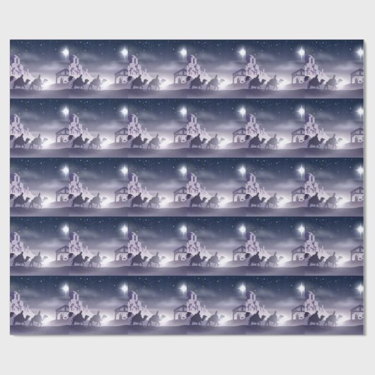Geburt Christis-Weihnachtsszene Geschenkpapier (Flach)